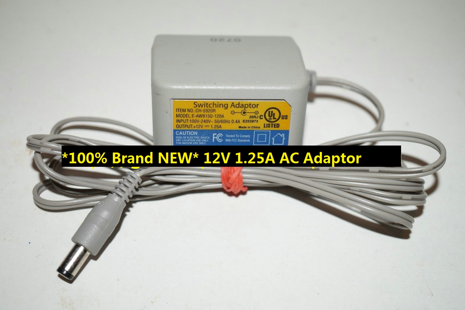 *100% Brand NEW* Digital Concepts E-AWB150-120A for Digital Concepts CH5920R 12V 1.25A AC Adaptor Po